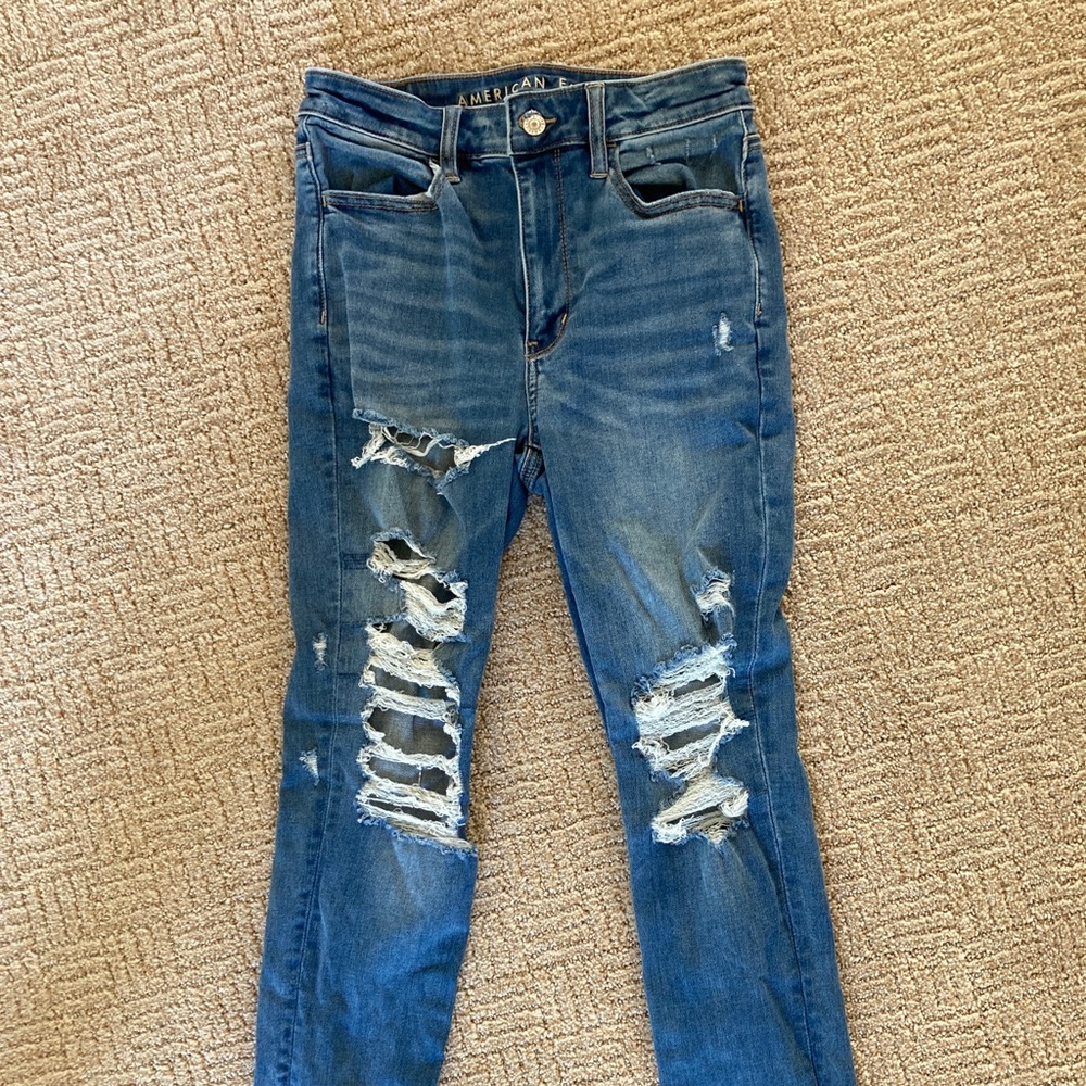 American Eagle distressed skinny jeans
